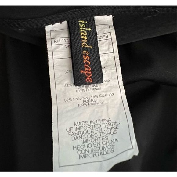 Swimsuit Skort Bottom Black Size 14 by Island Escape - Picture 2 of 4